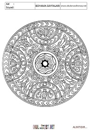 Mandala boyama sayfaları